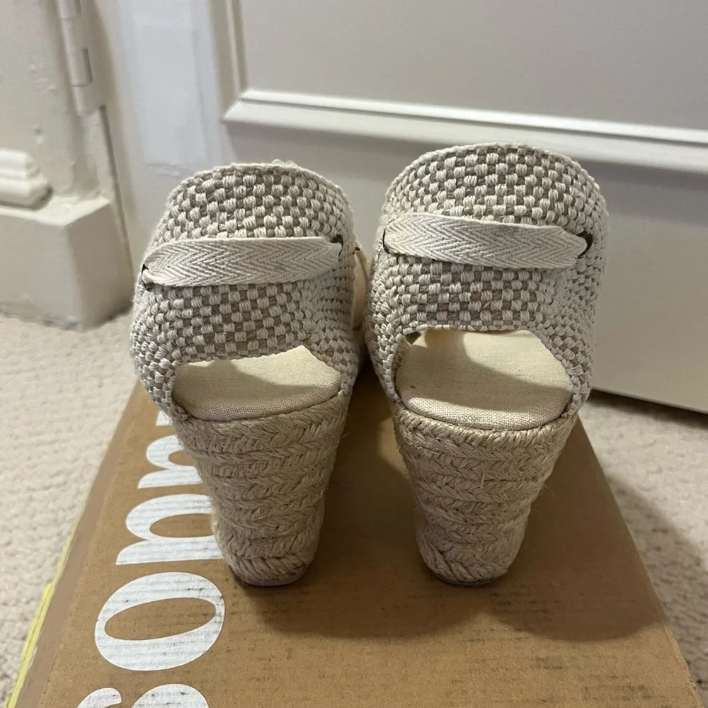 Soludos Cream Espadrille Wedges - Picture 2 of 5